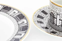 Pamono Palladiana Coffee Set, Piero Fornasetti for Rosenthal, Set of 28><noscript><img width=