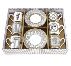 Online Pamono Palladium Coffee Cups with Gift Box by Pozzi Milano, Set of 6