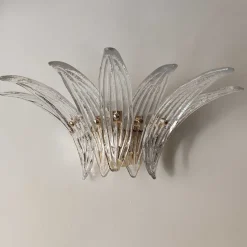 Best Pamono Palme Wall Light in Crystal Murano Glass by Carlo Scarpa