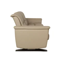Pamono Panorama 3-Seater and 2-Seater Sofa in Beige Leatherfrom Stressless, Set of 2><noscript><img width=
