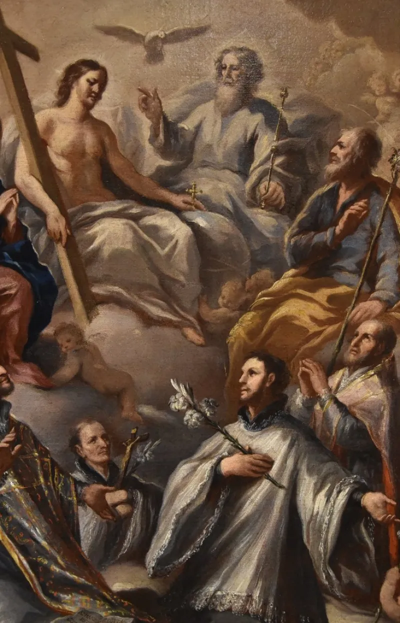 Pamono Paolo De Matteis, Triumph of the Trinity, 1700, Oil on Canvas> Old Masters