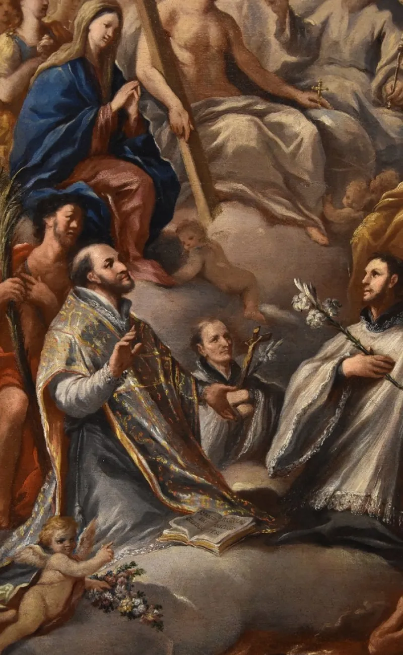Pamono Paolo De Matteis, Triumph of the Trinity, 1700, Oil on Canvas> Old Masters