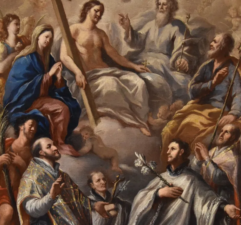 Pamono Paolo De Matteis, Triumph of the Trinity, 1700, Oil on Canvas> Old Masters