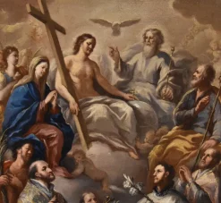 Pamono Paolo De Matteis, Triumph of the Trinity, 1700, Oil on Canvas><noscript><img width=