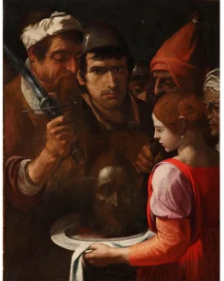 Pamono Paolo Guidotti, Salomé and John the Baptist, 17th Century, Oil on Canvas> Old Masters