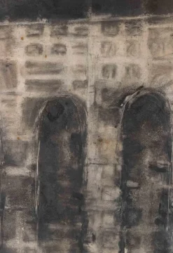 Pamono Paolo La Motta, Bridge, Oil on Board, 1999> Painting