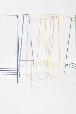 Pamono Paper White & Pine Pole Clothing Rail by &New> Racks, Hooks & Valets