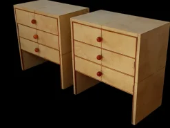 New Pamono Parchment Nightstands, Set of 2