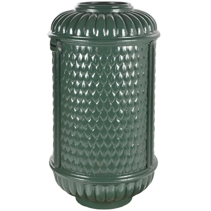 Pamono Parisian Public Trash Can in Green Enameled Cast Iron, 1970s> Garden Accessories