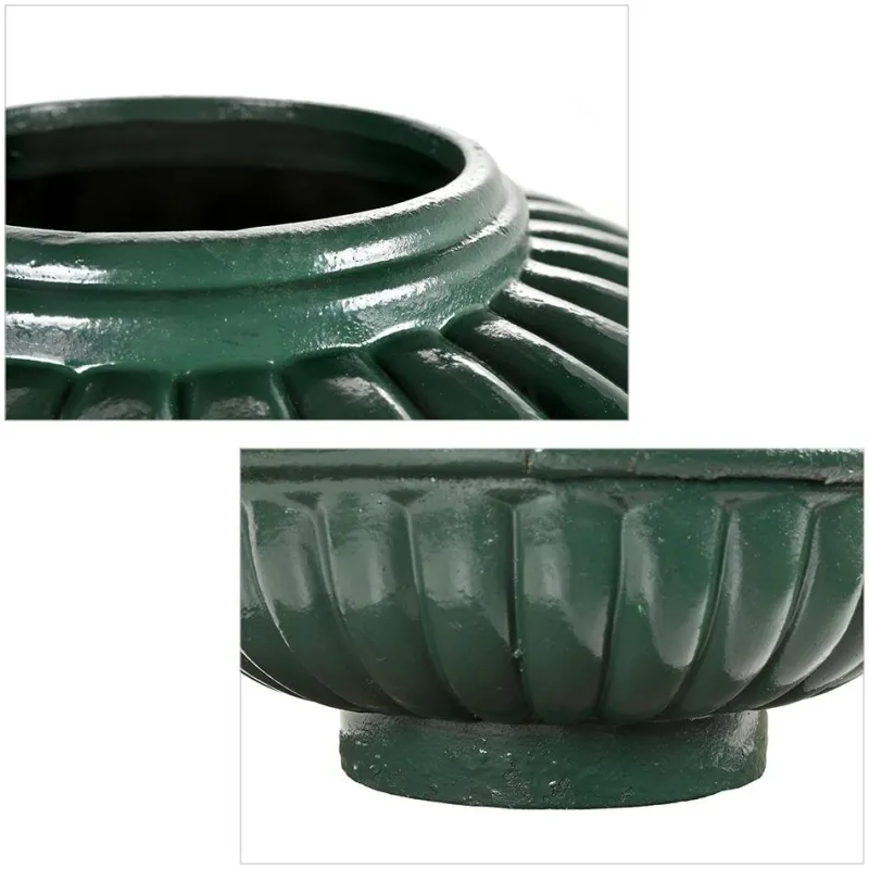 Pamono Parisian Public Trash Can in Green Enameled Cast Iron, 1970s> Garden Accessories