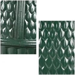 Pamono Parisian Public Trash Can in Green Enameled Cast Iron, 1970s><noscript><img width=