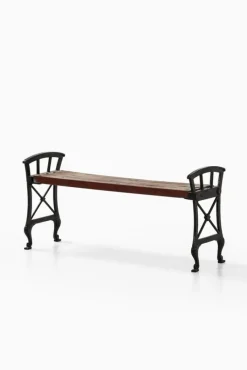 Pamono Parkbänk Nr 2 Bench in Cast Iron and Painted Wood attributed to Folke Bensow, 1920s