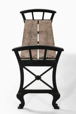 Pamono Parkbänk Nr 2 Bench in Cast Iron and Painted Wood attributed to Folke Bensow, 1920s