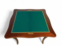 Pamono Parquetry Game Table with Green Felt Top, 1950s> Game Tables