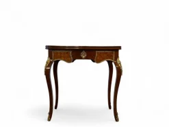 Pamono Parquetry Game Table with Green Felt Top, 1950s><noscript><img width=