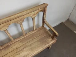 Pamono Patinated Church Bench in Fir><noscript><img width=