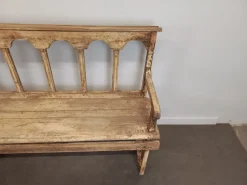 Pamono Patinated Church Bench in Fir><noscript><img width=