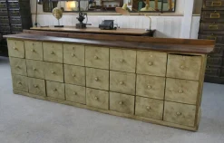 Pamono Patinated 24-Drawer Craft Cabinet, 1950s> Dressers, Commodes & Chests