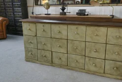Pamono Patinated 24-Drawer Craft Cabinet, 1950s><noscript><img width=