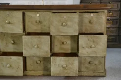 Pamono Patinated 24-Drawer Craft Cabinet, 1950s><noscript><img width=