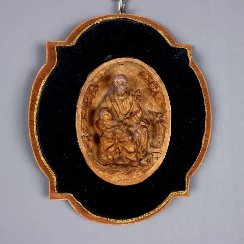Pamono Patinated Plaster Bas-Reliefs, Set of 2> Wall Decor