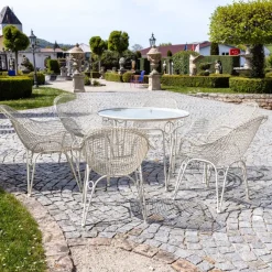 Pamono Patio Furniture Set, Italy, 1950s, Set of 6> Garden Seating