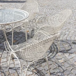 Pamono Patio Furniture Set, Italy, 1950s, Set of 6><noscript><img width=