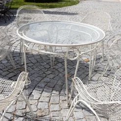 Pamono Patio Furniture Set, Italy, 1950s, Set of 6><noscript><img width=