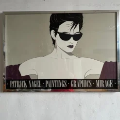 Online Pamono Patrick Nagel, Female Figure, 1980s, Giclée Print, Framed