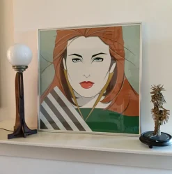 Online Pamono Patrick Nagel, Pop Art Redhead Woman, 1985, Print