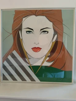 Online Pamono Patrick Nagel, Pop Art Redhead Woman, 1985, Print
