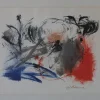 Discount Pamono Paul Holsby, Composition, Color Lithograph, 1962, Framed