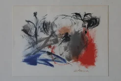 Discount Pamono Paul Holsby, Composition, Color Lithograph, 1962, Framed