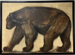 Discount Pamono Paul Jouve, The Brown Bear, 1950s, Oil on Canvas