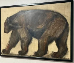 Discount Pamono Paul Jouve, The Brown Bear, 1950s, Oil on Canvas