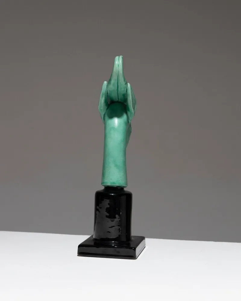 Outlet Pamono Paul Milet, Antelope Head Sculpture, 1930s, Porcelain