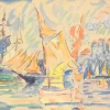 Sale Pamono Paul Signac, Saint Tropez, Original Watercolor Drawing, 1900s