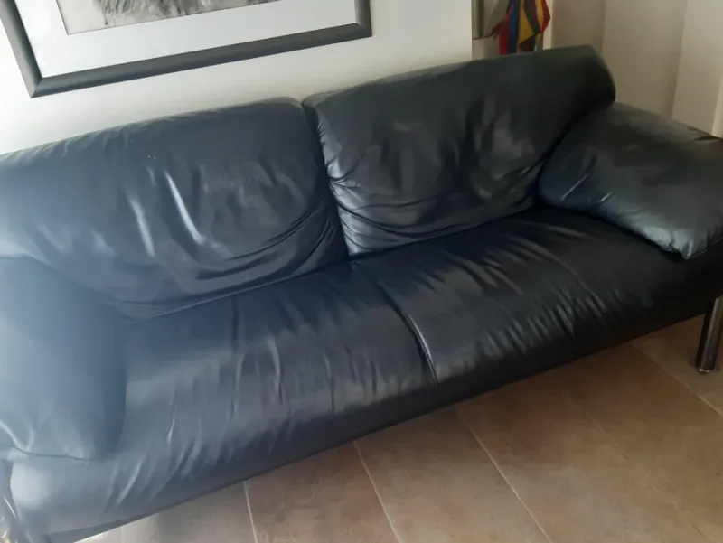 Best Pamono Pause Sofa in Black Leather by Pierluigi Cerri for Poltrona Frau, Italy, 1990s