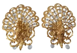 Pamono Peacock Lamps by Ernst Palme for Palwa, 1950s, Set of 2