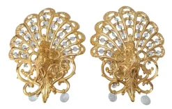 Pamono Peacock Lamps by Ernst Palme for Palwa, 1950s, Set of 2
