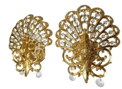 Pamono Peacock Lamps by Ernst Palme for Palwa, 1950s, Set of 2