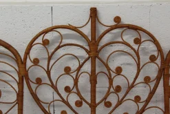Pamono Peacock Rattan Headboard, 1970s><noscript><img width=