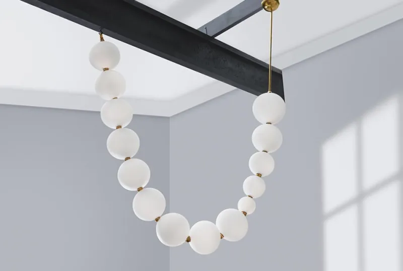 Pamono Pearl Necklace Pendant Light by Ludovic Clément d'Armont> Ceiling Lights
