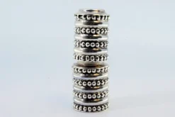 Pamono Pearlized Silver Salt and Pepper Shakers, Set of 2><noscript><img width=