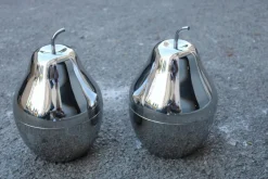 Pamono Pear-Shaped Ice Boxes in Steel, Italy, 1970s, Set of 2> Ice Buckets & Wine Coolers