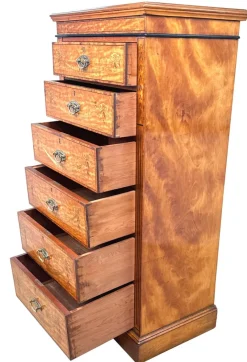 Pamono Pedestal Chest of Drawers in Satinwood, 1880><noscript><img width=