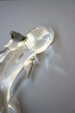 Pamono Pedestal Murano Glass Fish, 1980s><noscript><img width=