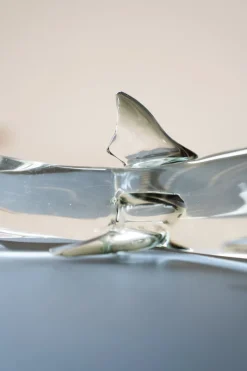 Pamono Pedestal Murano Glass Fish, 1980s><noscript><img width=