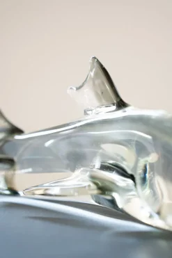 Pamono Pedestal Murano Glass Fish, 1980s><noscript><img width=