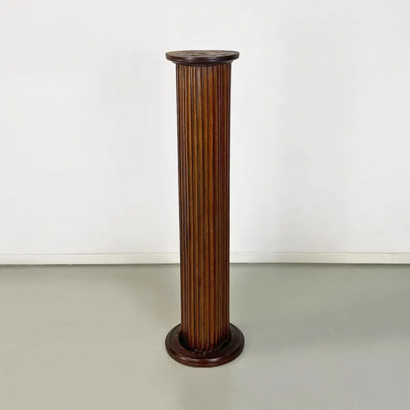 Pamono Pedestal or Column Display Stand in Wood, Early 1900s> Pedestals And Columns
